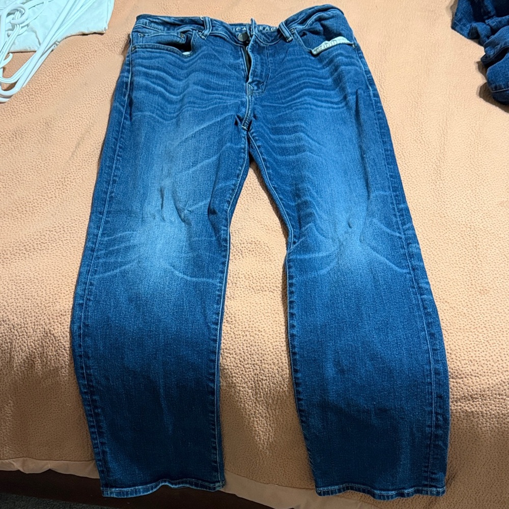 American Eagle Outfitters Men's Blue Straight Jeans